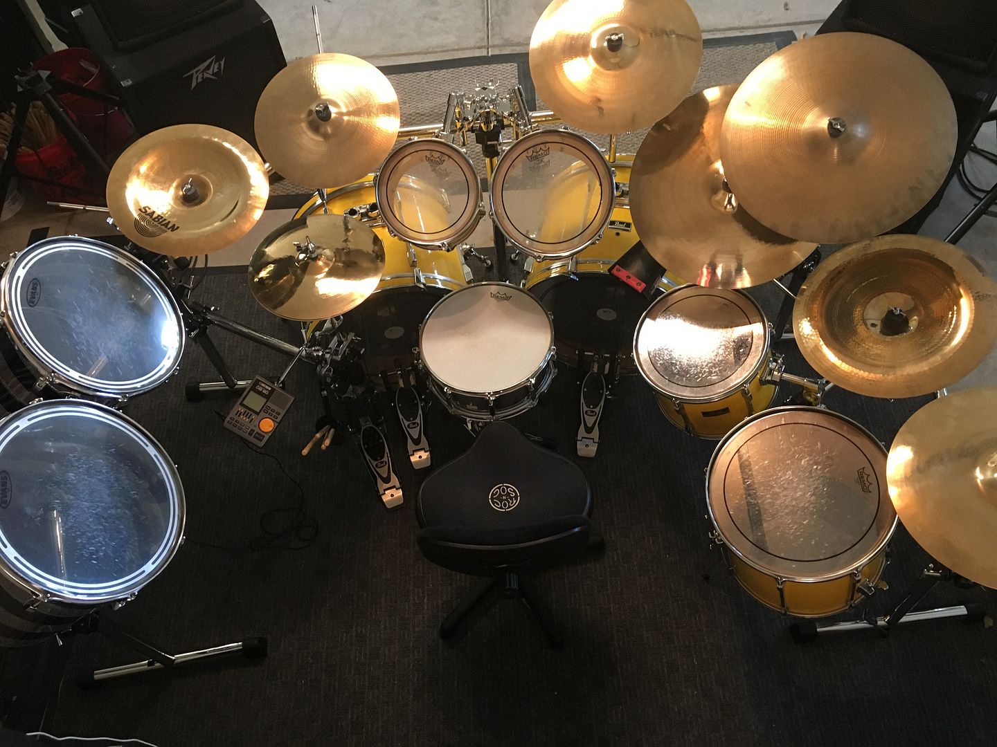 Why not mount Toms to bass drum?